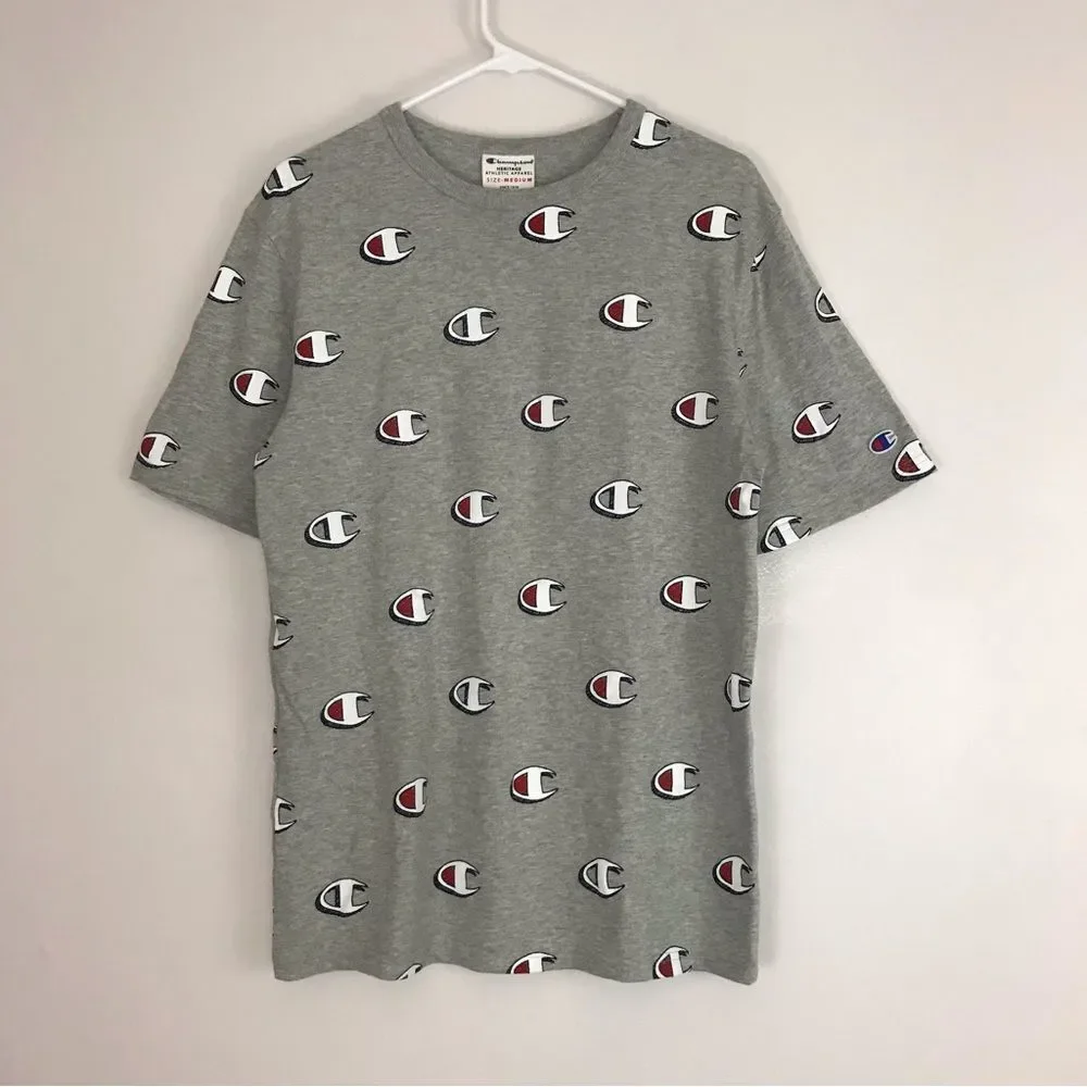 Champion Heritage Athletic Apparel Men’s Medium Gray Tee T-shirt Crew Neck